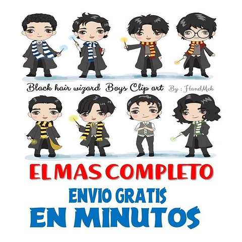 Pack Imagenes Tiernos Magos Pelo Negro Magia + Regalo A1