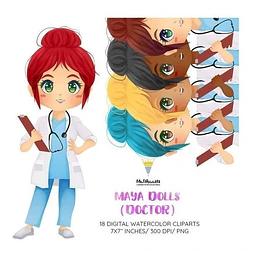 Cliparts Imagenes Png Digitales Doctora Medica M6