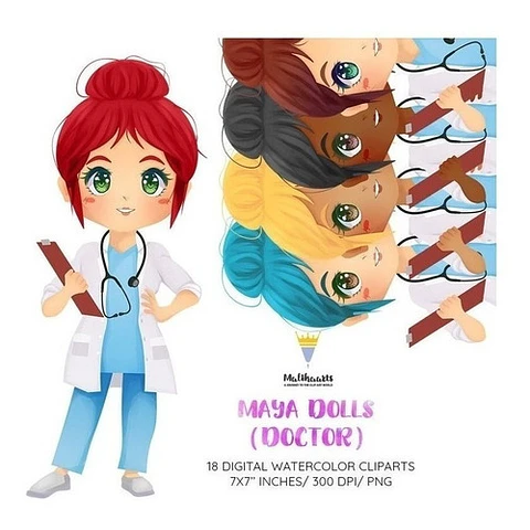 Cliparts Imagenes Png Digitales Doctora Medica M6