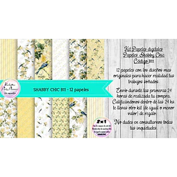Papeles Digitales Fondos Shabby Chic Vintage Champagne B11