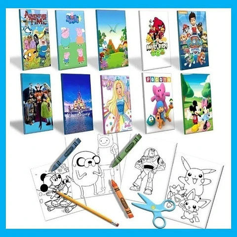 Kit Imprimible Libritos Libros Colorear Pintar Mega Pack