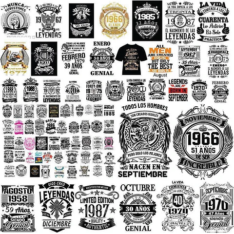 Pack 200 Vectores Vinilos Tipo Leyendas Nacimiento