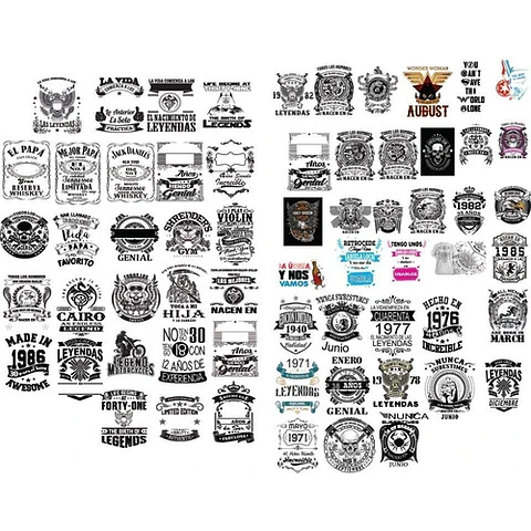 Pack 200 Vectores Vinilos Tipo Leyendas Nacimiento