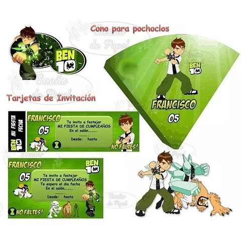 Kit Imprimible Ben 10 Editable