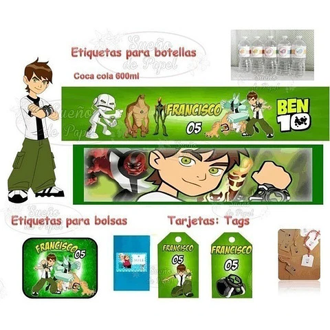Kit Imprimible Ben 10 Editable