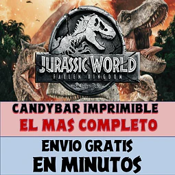 Kit Imprimible Candy Bar Jurassic World El Mas Completo