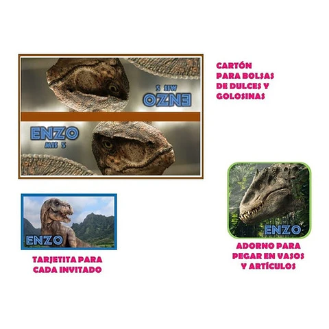 Kit Imprimible Candy Bar Jurassic World El Mas Completo