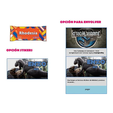 Kit Imprimible Candy Bar Jurassic World El Mas Completo