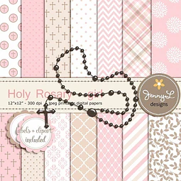 Kit Imprimible Comunión 20 - 4 Clipart 14 Fondos