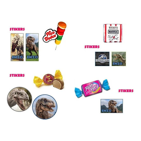 Kit Imprimible Candy Bar Jurassic World El Mas Completo