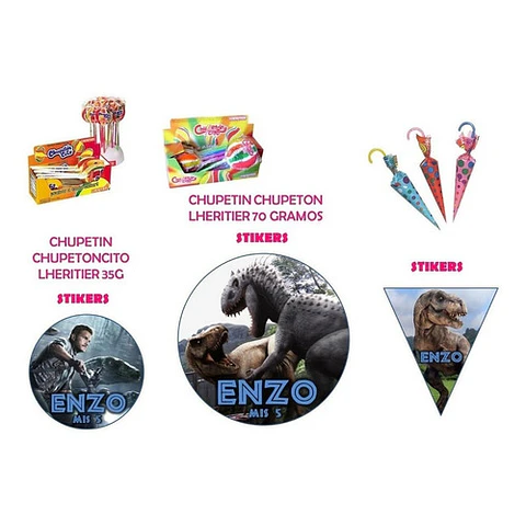 Kit Imprimible Candy Bar Jurassic World El Mas Completo