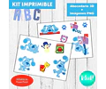 Kit Imprimible Letras 3d Editable Las Pistas De Blue
