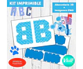 Kit Imprimible Letras 3d Editable Las Pistas De Blue