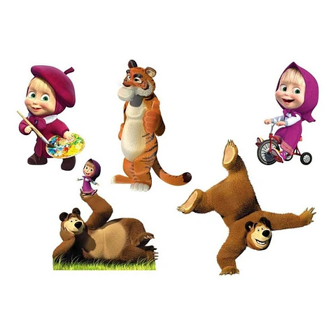 Kit Imprimible Letras 3d Editables Masha Y El Oso