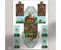 Casita Imprimible Deco Masha Oso Paisaje Souvenir Tukit