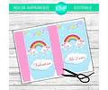 Bolsa Golosinera Imprimible Editable Arcoíris Lluvia De Amor