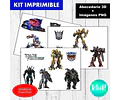 Kit Imprimible Letras 3d Editables Transformers +  
