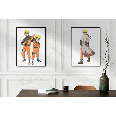 Kit X4 Láminas Imprimibles Naruto
