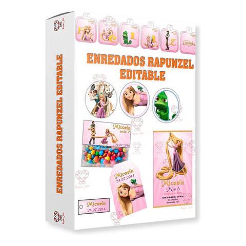 Kit Imprimible Enredados Rapunzel Editable