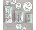 Kit Imprimible Mariposa Mariposas Verde Agua Candy Bar