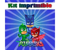 Kit Cumpleaños Pj Masks Personalizable Imprimible