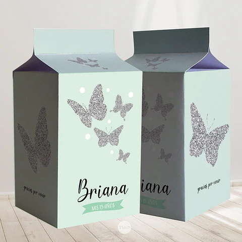 Kit Imprimible Mariposa Mariposas Verde Agua Candy Bar
