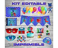 Kit Cumpleaños Pj Masks Personalizable Imprimible