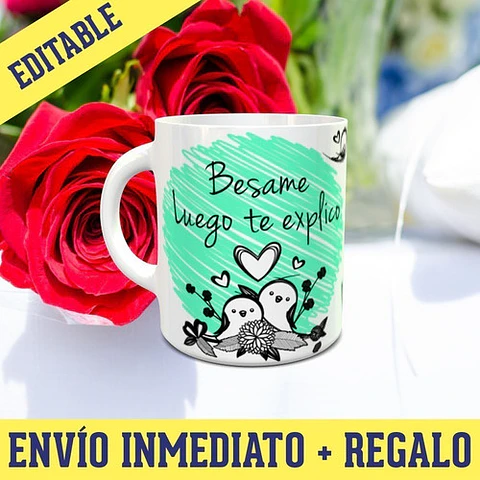 Diseños Plantillas Tazas San Valentin Amor Sublimación M3 
