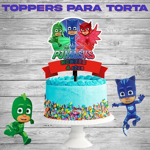 Kit Cumpleaños Pj Masks Personalizable Imprimible