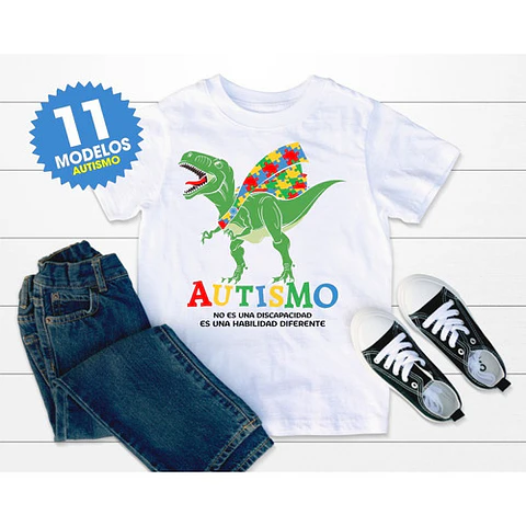 Diseños Autismo Sublimar Remeras Adultos Niños Plantillas #1