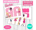 Kit Imprimible Letras 3d Editables Barbie +  