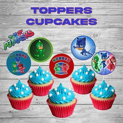 Kit Cumpleaños Pj Masks Personalizable Imprimible