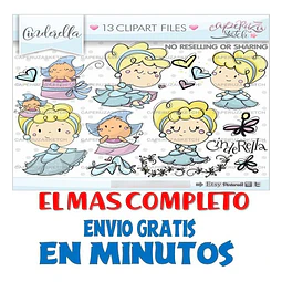 Pack Imágenes Hd Clipart Cuento Cenicienta Caperuza