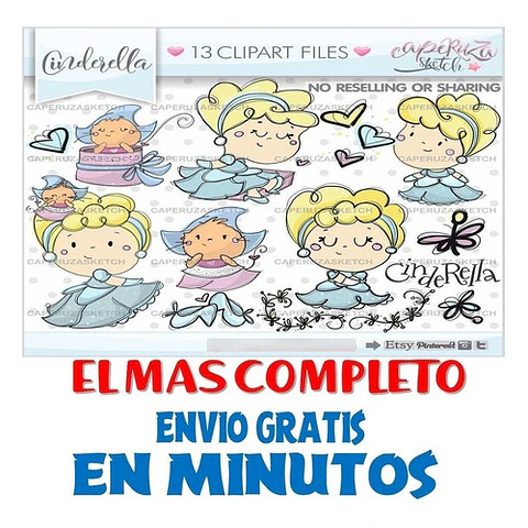 Pack Imágenes Hd Clipart Cuento Cenicienta Caperuza