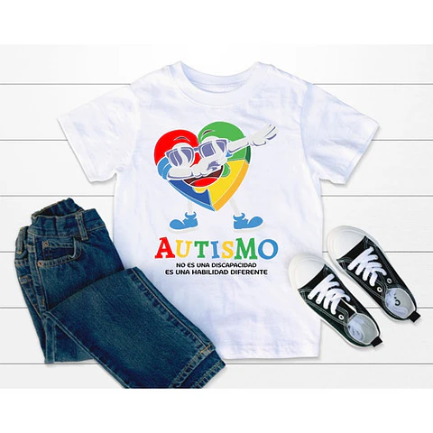 Diseños Autismo Sublimar Remeras Adultos Niños Plantillas #1