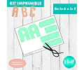 Kit Imprimible Molde Mini Letras 3d Editables + Papeles