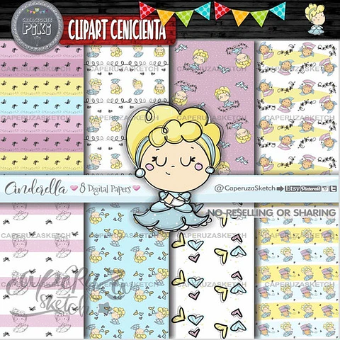 Pack Imágenes Hd Clipart Cuento Cenicienta Caperuza
