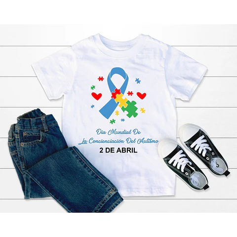 Diseños Autismo Sublimar Remeras Adultos Niños Plantillas #1