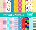 Kit Imprimible Molde Mini Letras 3d Editables + Papeles