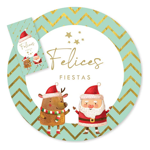Kit Imprimible Navidad Verde Dorado - Candy Bar Tukit