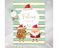 Kit Imprimible Navidad Verde Dorado - Candy Bar Tukit