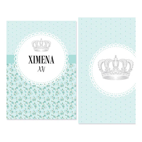 Kit Imprimible Coronita Flores Tiffany Candy Bar Tukit