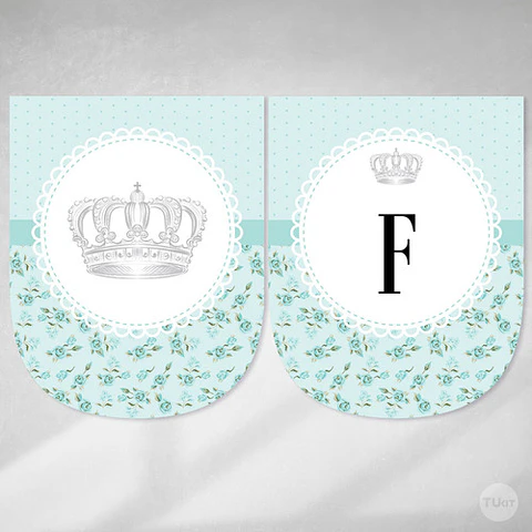 Kit Imprimible Coronita Flores Tiffany Candy Bar Tukit