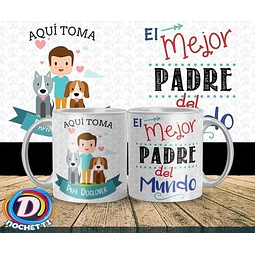 Pack #2 Plantillas Sublimación Tazas - Día Del Padre / Corel