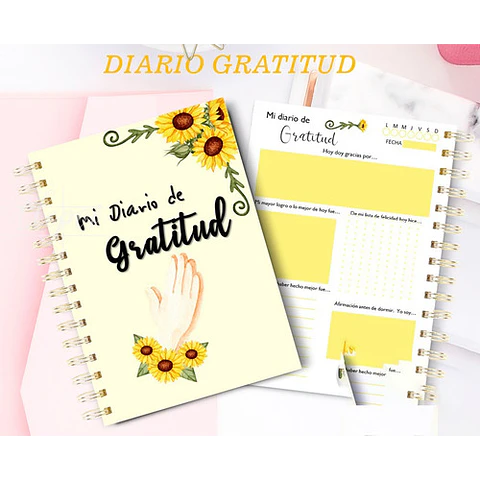 Diario De Gratitud Y Abundancia Imprimibles Editables + Pdf