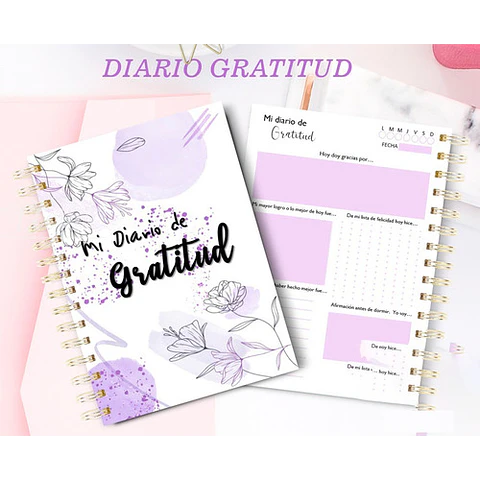 Diario De Gratitud Y Abundancia Imprimibles Editables + Pdf