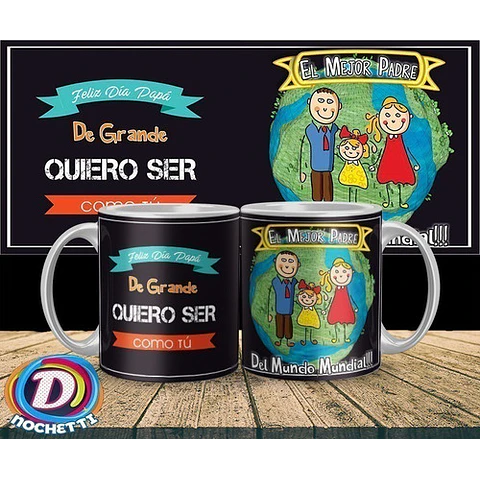 Pack #2 Plantillas Sublimación Tazas - Día Del Padre / Corel