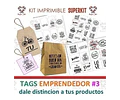 Kit Imprimible Tags Emprendedor Mod 3 Destaca Tus Envios!