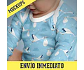 8 Mockups Para Bodys Bebe Sublimación Diseños Muy Real