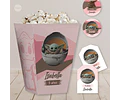 Kit Imprimible Baby Yoda Rosa Tukit